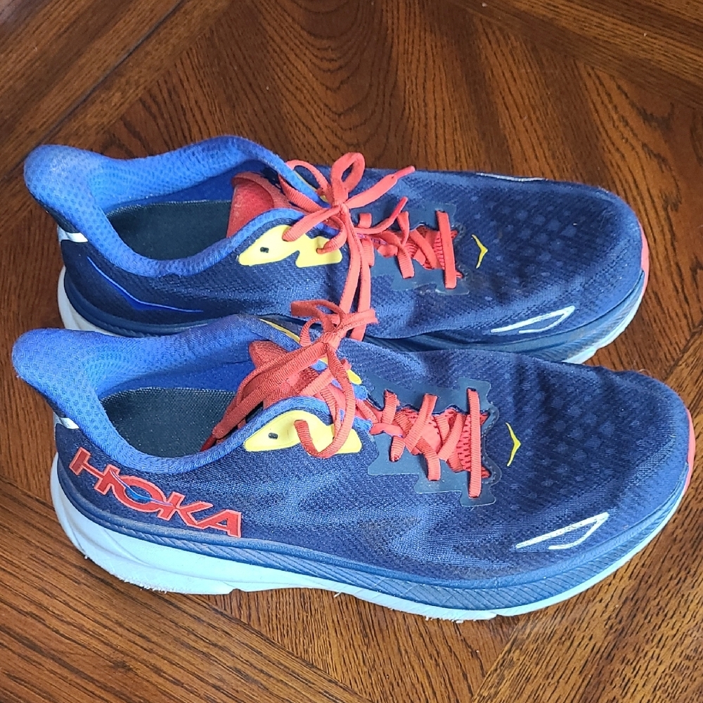 Hoka One One Blue and Coral Men's Sneakers